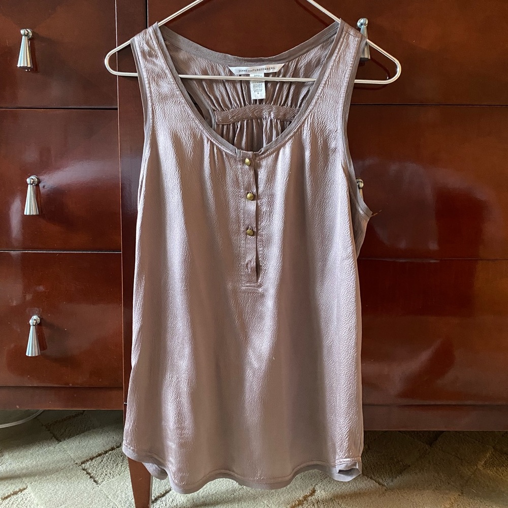 Diane Von Furstenberg sleeveless silk top